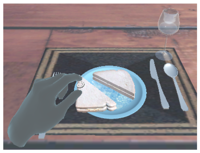 Figure 3
Screen Capture of Scenario of Making a Sandwich and Taking a Pill
