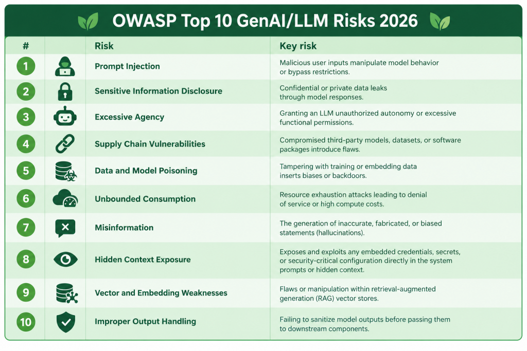 Figure 1
OWASP Top 10 GenAI/LLM Risks 2026
